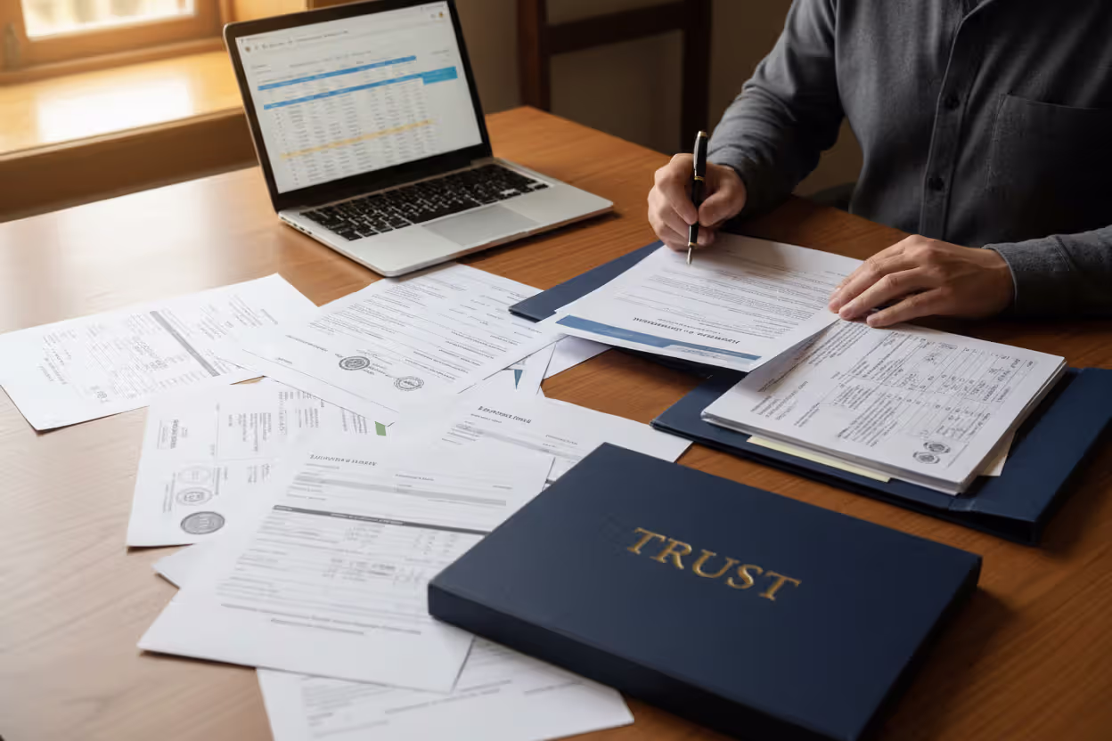 Person transferring assets into a living trust